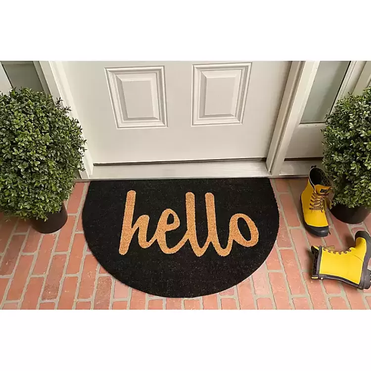 black_arch_hello_doormat_2.webp Arch Hello Doormat>Kirklands Home Best Sale