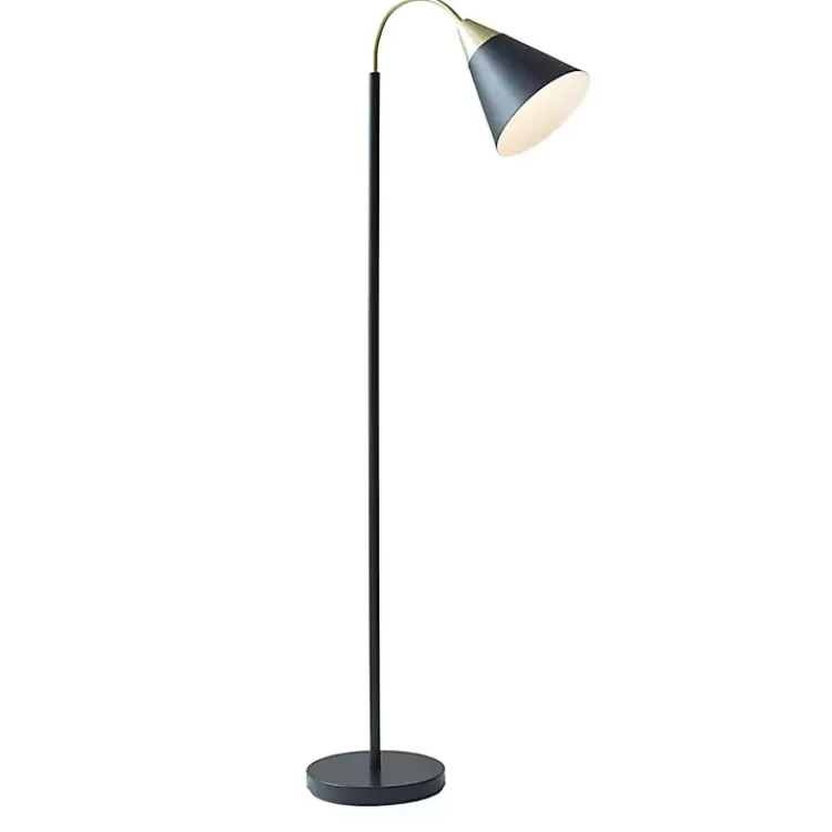 black_arched_cone_shade_floor_lamp_3.webp Arched Cone Shade Floor Lamp>Kirklands Home New