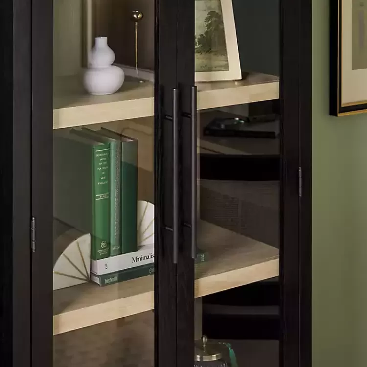 black_arched_glass_doors_chantelle_bookcase_7.webp Arched Glass Doors Chantelle Bookcase>Kirklands Home Outlet