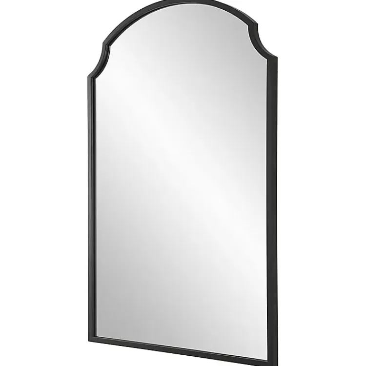 black_arched_scallop_edge_wall_mirror_3.webp Arched Scallop Edge Wall Mirror>Kirklands Home Best