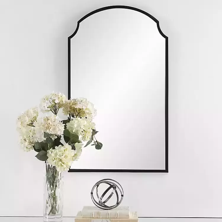 black_arched_scallop_edge_wall_mirror_4.webp Arched Scallop Edge Wall Mirror>Kirklands Home Best