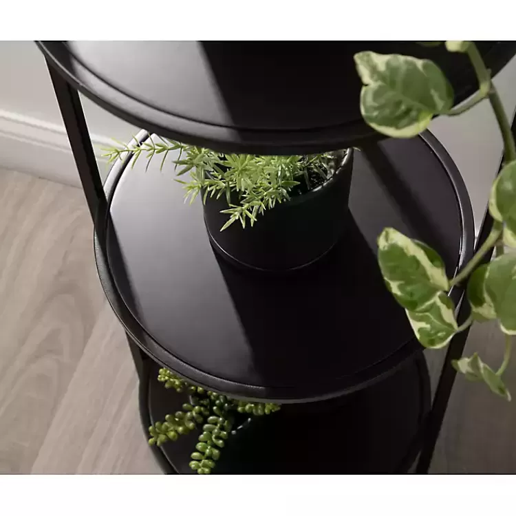 black_arched_tier_plant_stand_7.webp Arched 3-Tier Plant Stand>Kirklands Home Discount