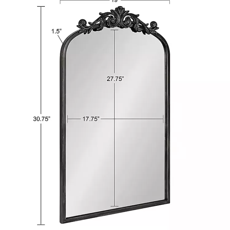 black_arendahl_arched_mirror_x_in_4.webp Arendahl Arched Mirror, 19x31 in.>Kirklands Home Clearance