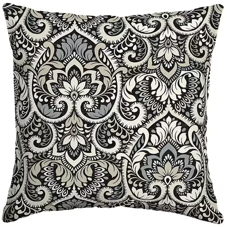Aurora Damask Outdoor Pillow>Kirklands Home Clearance