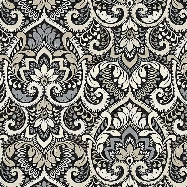 black_aurora_damask_outdoor_pillow_3.webp Aurora Damask Outdoor Pillow>Kirklands Home Clearance