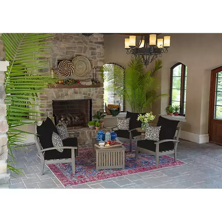 black_aurora_damask_outdoor_pillow_5.webp Aurora Damask Outdoor Pillow>Kirklands Home Clearance