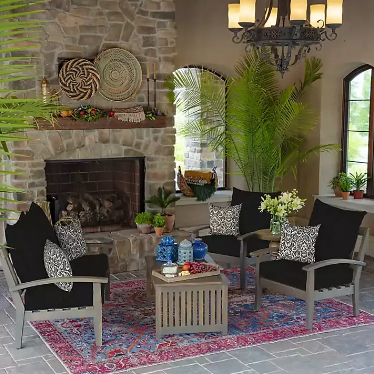 black_aurora_damask_outdoor_pillow_6.webp Aurora Damask Outdoor Pillow>Kirklands Home Clearance