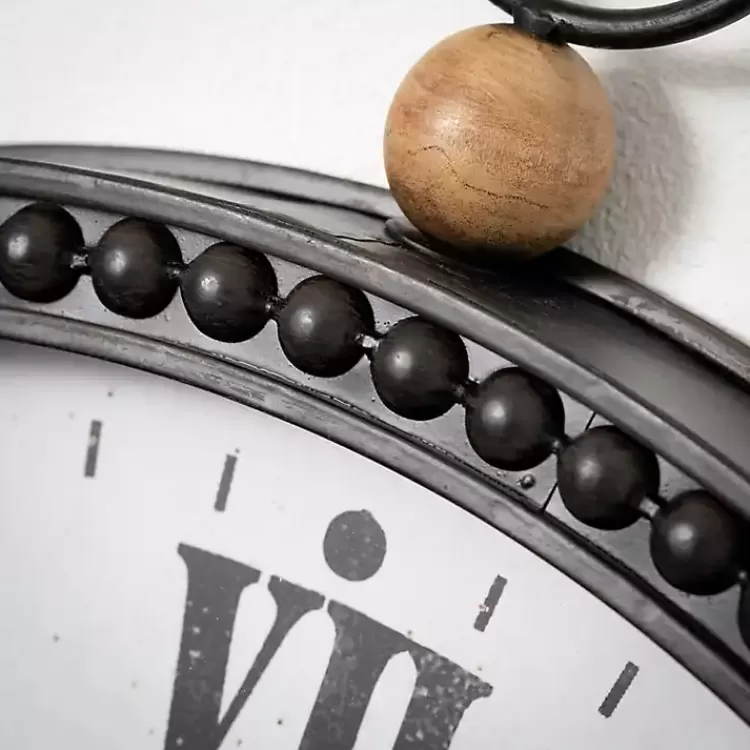 Black Beaded Metal Wall Clock>Kirklands Home Store