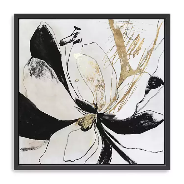 Black Bloom II Framed Canvas Art Print>Kirklands Home Fashion
