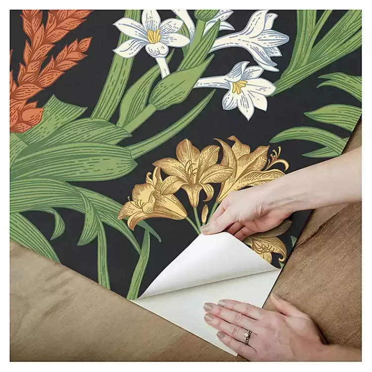 black_botanical_villa_peel__stick_wallpaper_3.webp Botanical Villa Peel & Stick Wallpaper>Kirklands Home Discount