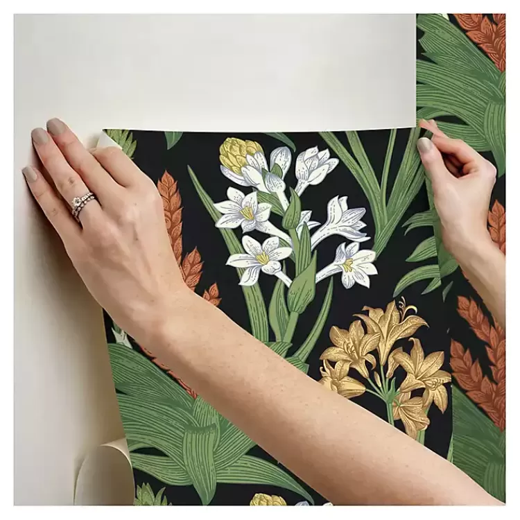 black_botanical_villa_peel__stick_wallpaper_4.webp Botanical Villa Peel & Stick Wallpaper>Kirklands Home Discount