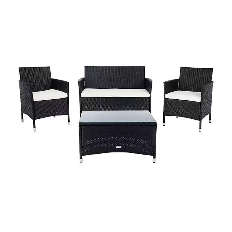 Black Box Wicker 4-pc. Outdoor Living Set>Kirklands Home Online