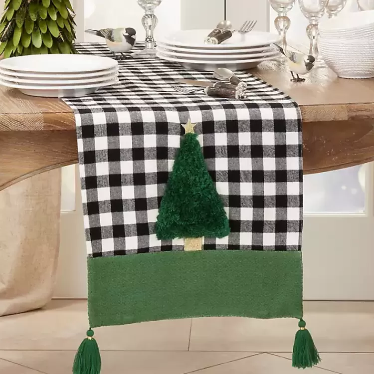 black_buffalo_check_christmas_tree_table_runner_3.webp Black Buffalo Check Christmas Tree Table Runner>Kirklands Home Clearance