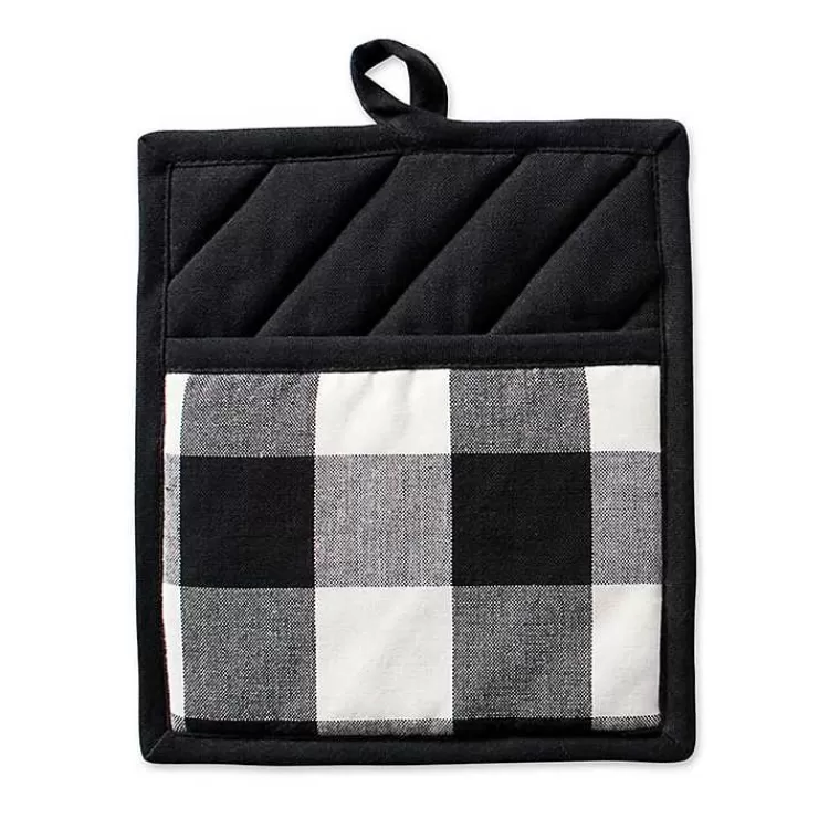Black Buffalo Check 3-pc. Potholder & Towel Set>Kirklands Home Shop
