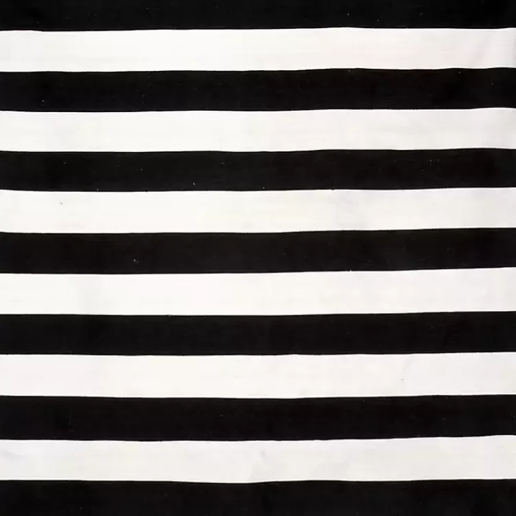 Black Cabana Stripe Indoor/Outdoor Area Rug, 8x8>Kirklands Home Cheap