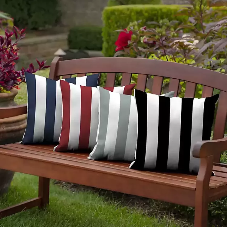 black_cabana_stripe_outdoor_pillow__in_4.webp Cabana Stripe Outdoor Pillow, 16 in.>Kirklands Home Best Sale