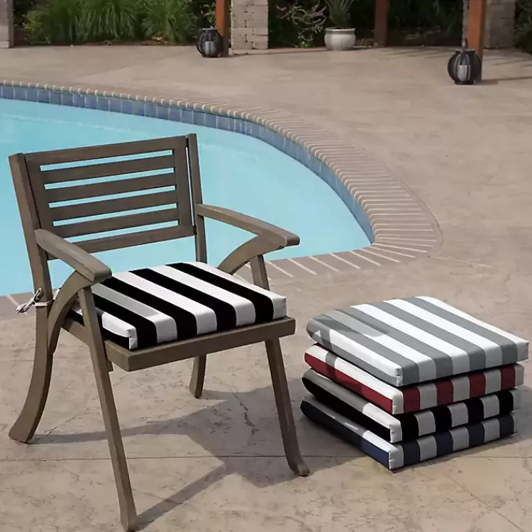 black_cabana_stripe_outdoor_seat_cushion_4.webp Cabana Stripe Outdoor Seat Cushion>Kirklands Home Outlet
