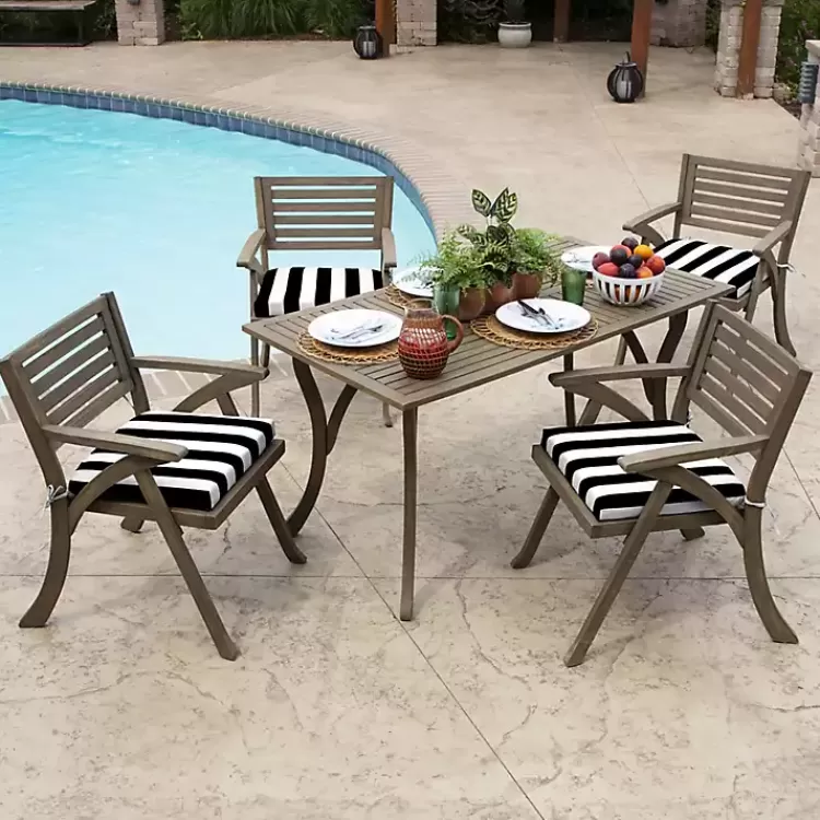 black_cabana_stripe_outdoor_seat_cushion_5.webp Cabana Stripe Outdoor Seat Cushion>Kirklands Home Outlet