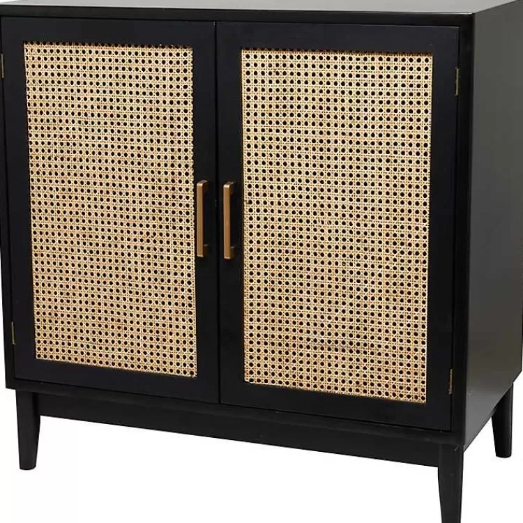 Black Cane 2-Door Media Cabinet>Kirklands Home Hot
