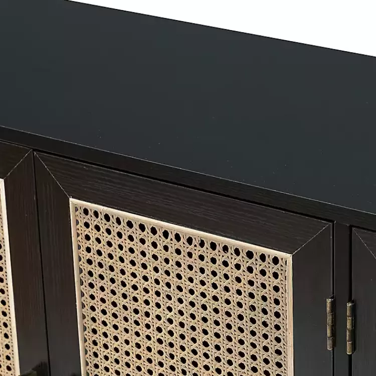 black_cane_wood_storage_media_cabinet_6.webp Cane Wood Storage Media Cabinet>Kirklands Home Fashion