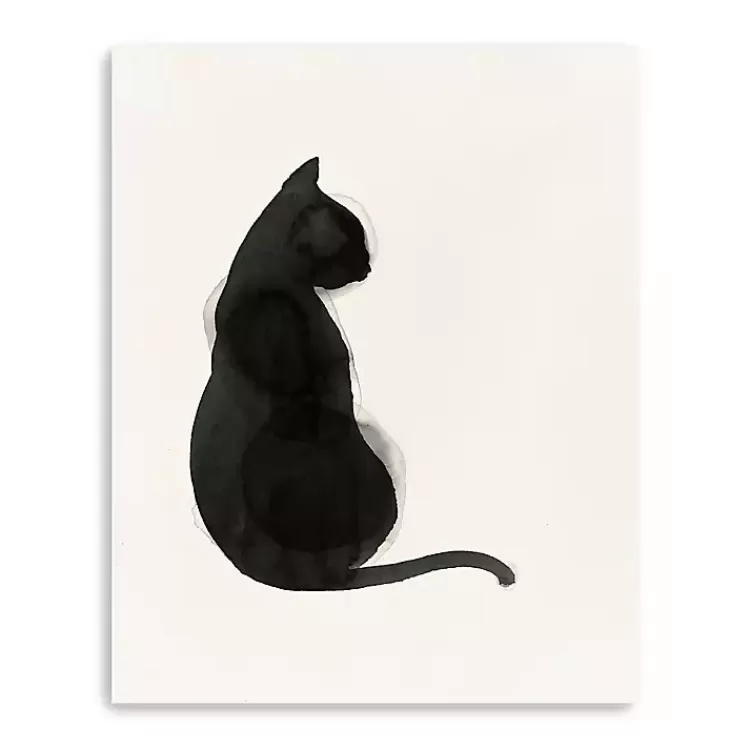 Black Cat Canvas Art Print>Kirklands Home Cheap