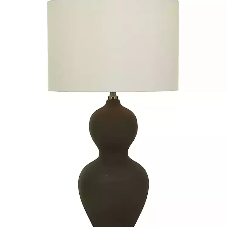 Black Ceramic Hourglass Simple Large Table Lamp>Kirklands Home Fashion