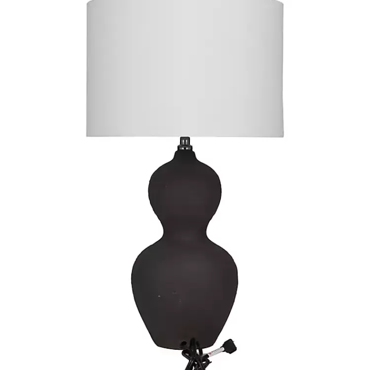black_ceramic_hourglass_simple_large_table_lamp_4.webp Black Ceramic Hourglass Simple Large Table Lamp>Kirklands Home Fashion
