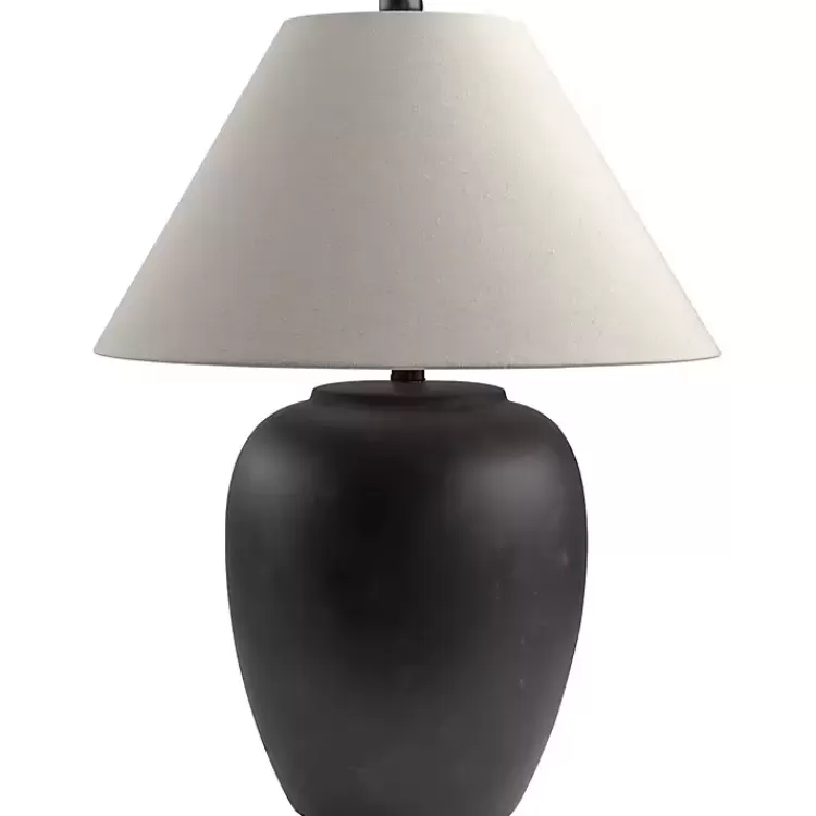 Black Ceramic Round Table Lamp>Kirklands Home Flash Sale