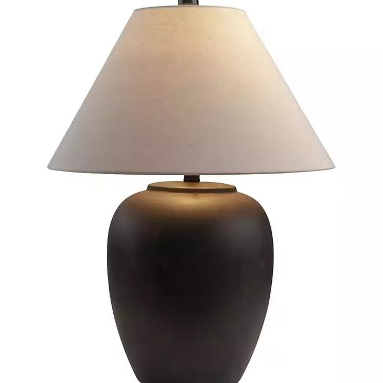 Black Ceramic Round Table Lamp>Kirklands Home Flash Sale