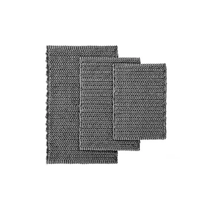 black_chenille_chain_stitched_bath_mat__in_4.webp Chenille Chain Stitched Bath Mat, 40 in.>Kirklands Home Cheap