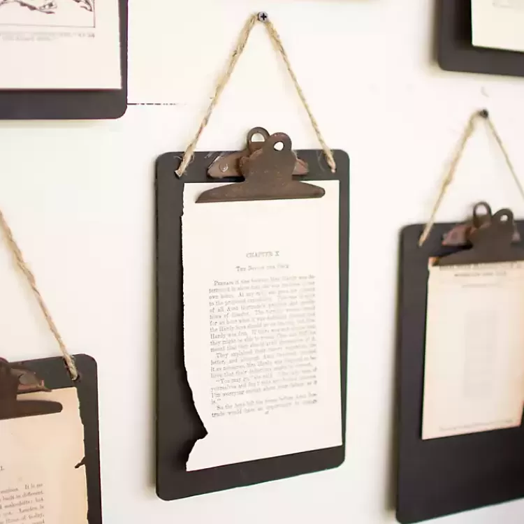 Black Clip Board Notes Wall Hangings, Set of 6>Kirklands Home Online
