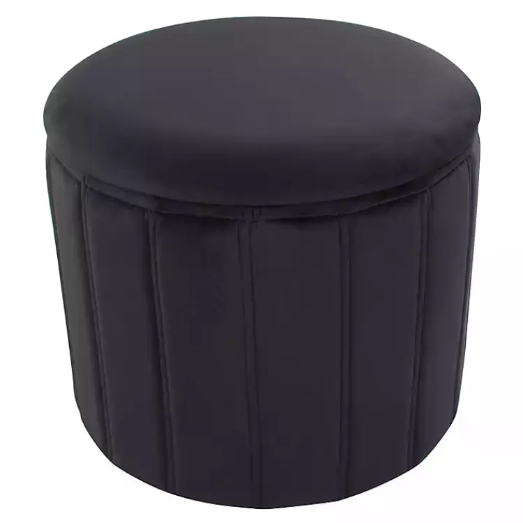 black_collapsible_storage_ottoman_3.webp Collapsible Storage Ottoman>Kirklands Home Sale