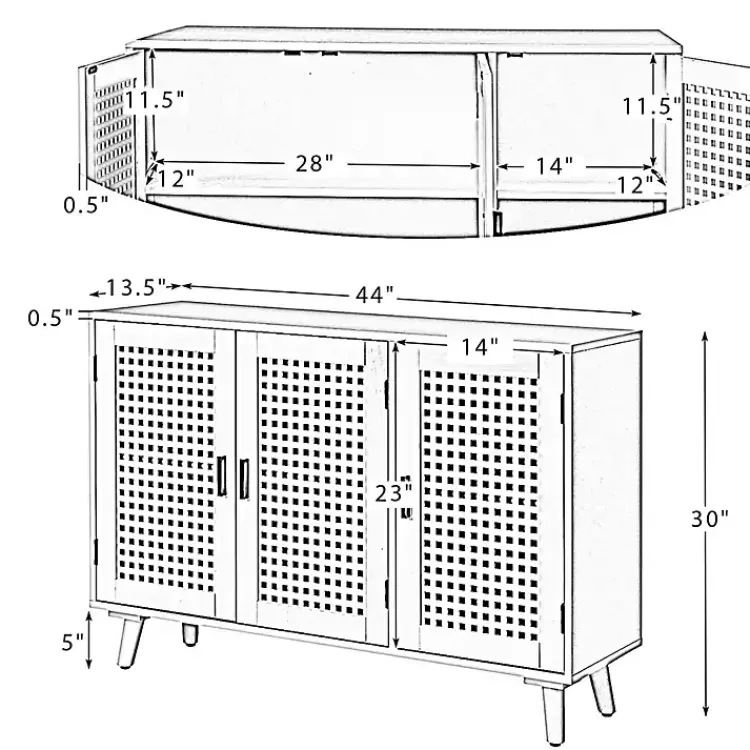 black_contemporary_lattice_doors_sideboard_10.webp Contemporary Lattice Doors Sideboard>Kirklands Home Best Sale
