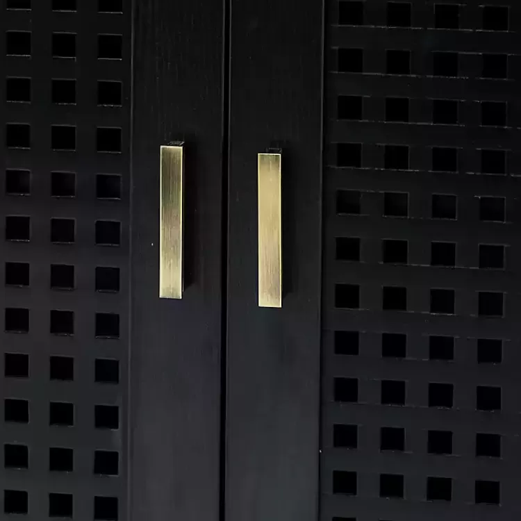 black_contemporary_lattice_doors_sideboard_5.webp Contemporary Lattice Doors Sideboard>Kirklands Home Best Sale