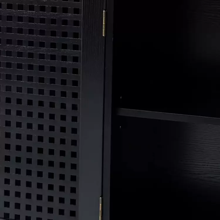 black_contemporary_lattice_doors_sideboard_7.webp Contemporary Lattice Doors Sideboard>Kirklands Home Best Sale