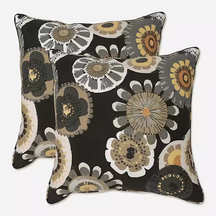 Black Crosby Outdoor Pillows, Set of 2>Kirklands Home Best Sale
