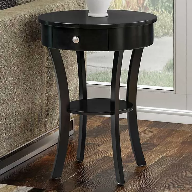 Curved Legs Round Drawer Accent Table>Kirklands Home Clearance