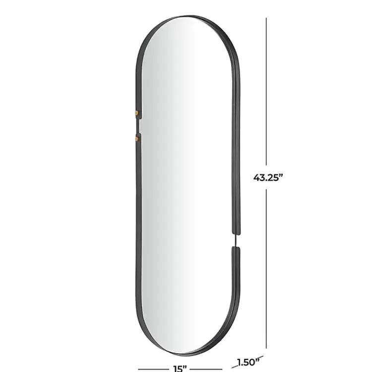 black_cut_metal_gold_accents_oblong_wall_mirror_5.webp Black Cut Metal Gold Accents Oblong Wall Mirror>Kirklands Home Cheap