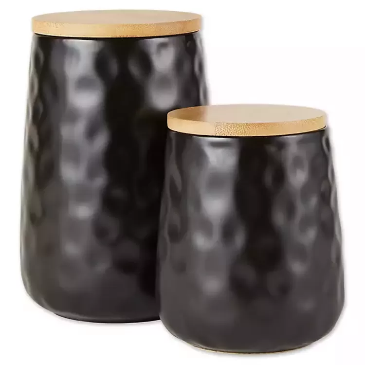 Dimpled Bamboo Canisters, Set of 2>Kirklands Home Outlet