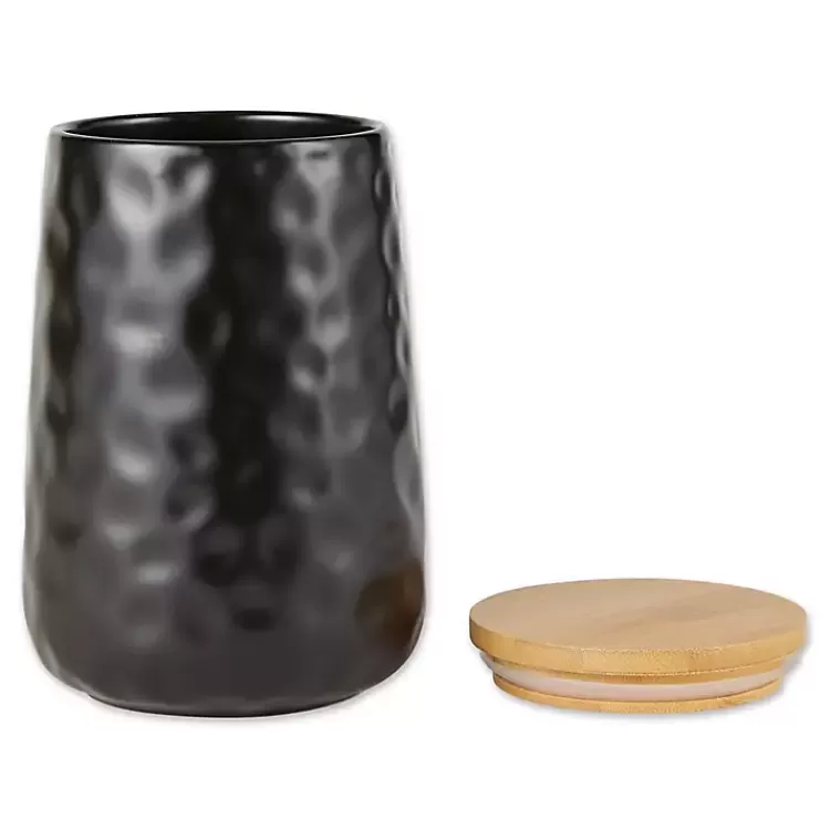 black_dimpled_bamboo_canisters_set_of__2.webp Dimpled Bamboo Canisters, Set of 2>Kirklands Home Outlet