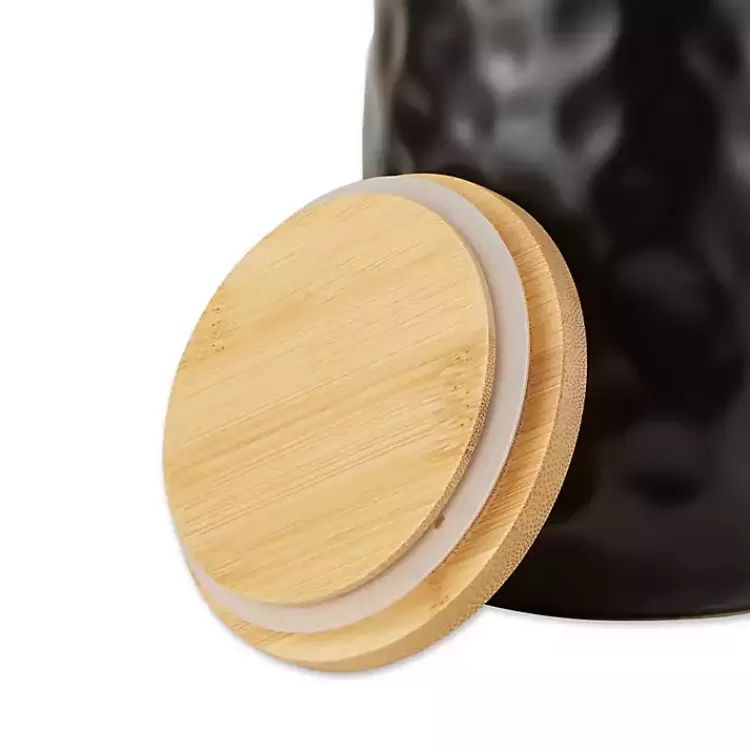 black_dimpled_bamboo_canisters_set_of__5.webp Dimpled Bamboo Canisters, Set of 2>Kirklands Home Outlet