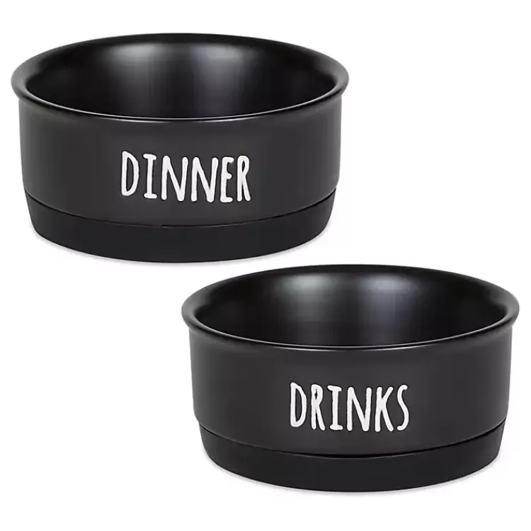 Dinner & Drinks 2-pc. Pet Bowl Set, 4 in.>Kirklands Home Flash Sale