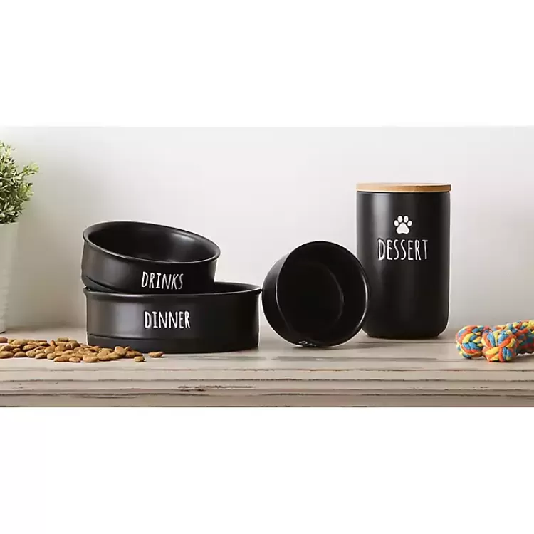 black_dinner__drinks_pc_pet_bowl_set__in_6.webp Dinner & Drinks 2-pc. Pet Bowl Set, 4 in.>Kirklands Home Flash Sale