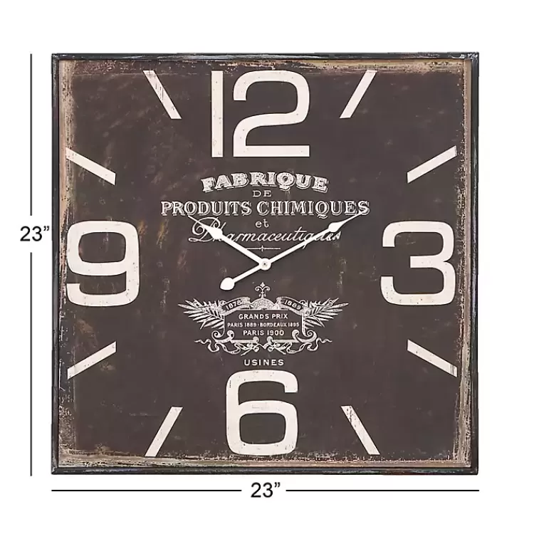 black_distressed_wood_face_square_clock_6.webp Black Distressed Wood Face Square Clock>Kirklands Home New