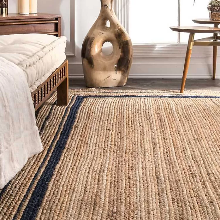black_double_border_braided_jute_area_rug_x_2.webp Black Double Border Braided Jute Area Rug, 5x8>Kirklands Home Clearance