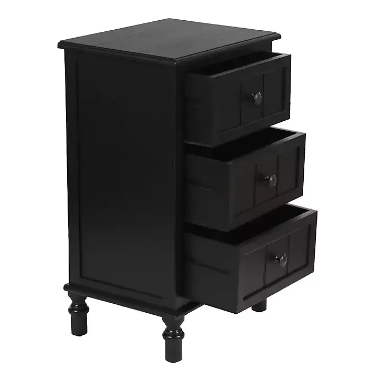 black_drawer_winnie_accent_table_4.webp 3-Drawer Winnie Accent Table>Kirklands Home Cheap