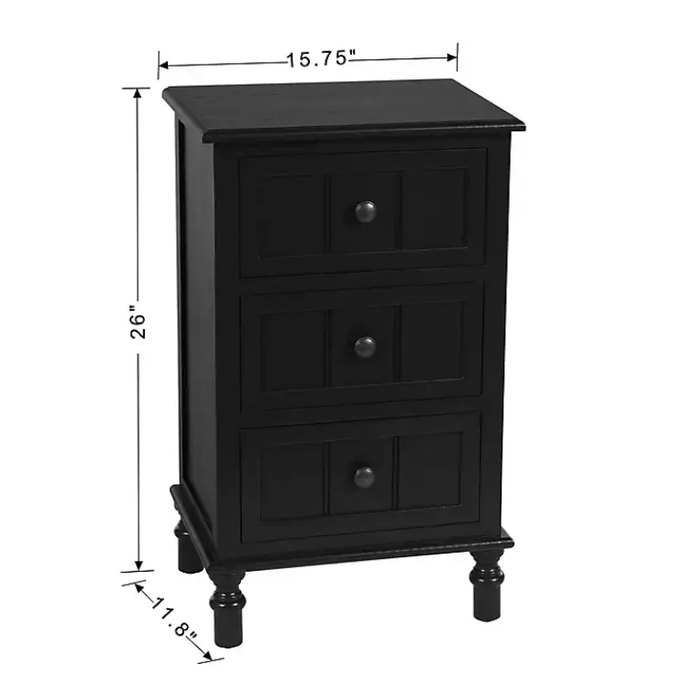 black_drawer_winnie_accent_table_7.webp 3-Drawer Winnie Accent Table>Kirklands Home Cheap