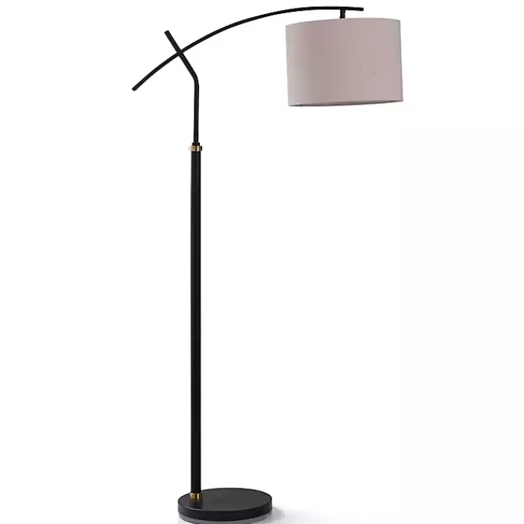 Black Dudley Adjustable Arm Floor Lamp>Kirklands Home Best Sale