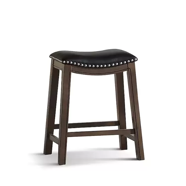 Ella Saddle Counter Stool with Nailhead Trim>Kirklands Home Discount
