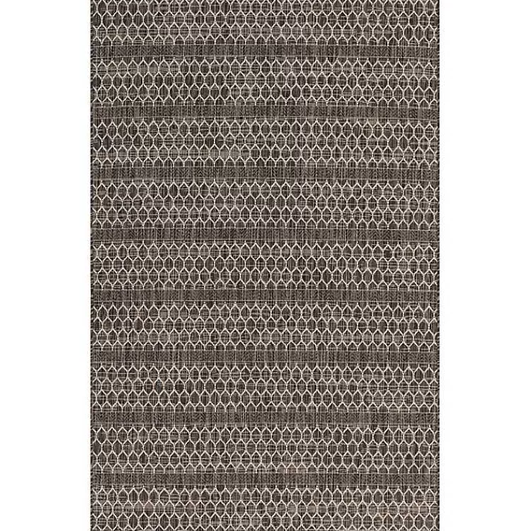 Black Eyelet Pattern Outdoor Area Rug, 5x7>Kirklands Home Cheap